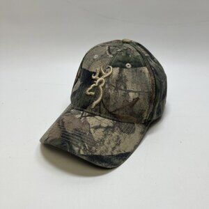 Browning Woodland Camo Strapback Hunting Hat Cap Outdoor Fishing Firearms